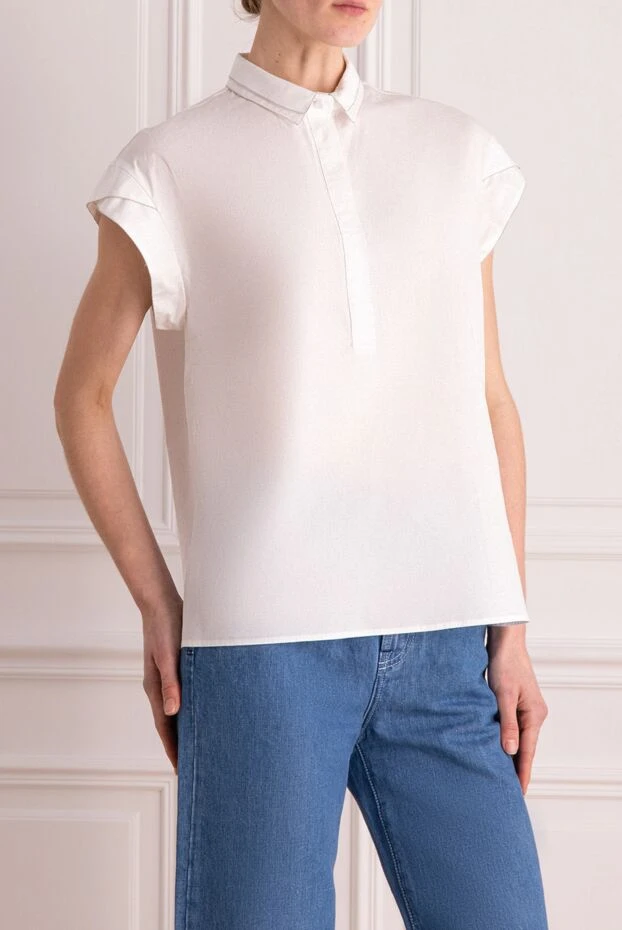 Peserico woman white cotton blouse for women 159612 - photo 3