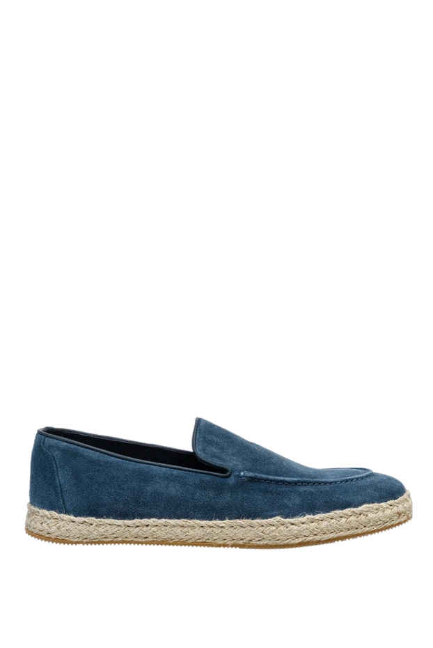 Doucal`s man blue suede slip-ons for men купить с ценами и фото 157616 - photo 1