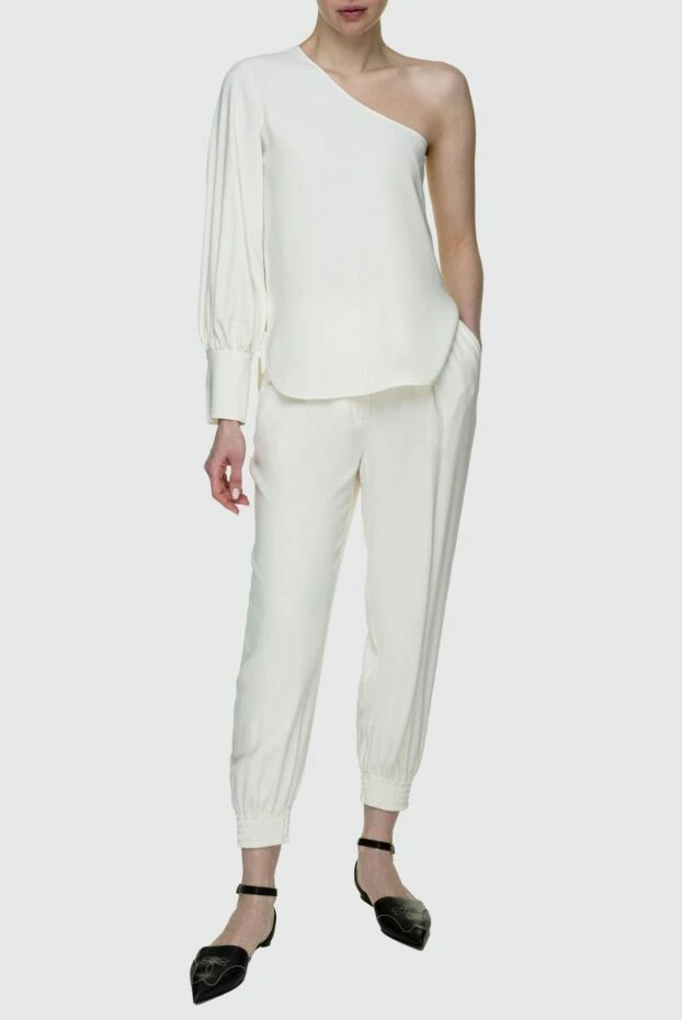 Erika Cavallini pantsuit made of viscose and acrylic white for women 157629 - photo 3