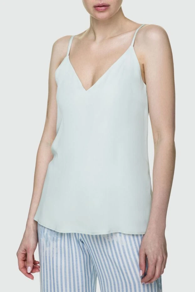 Erika Cavallini топ из акрила и шелка голубой женский 157632 - фото 3