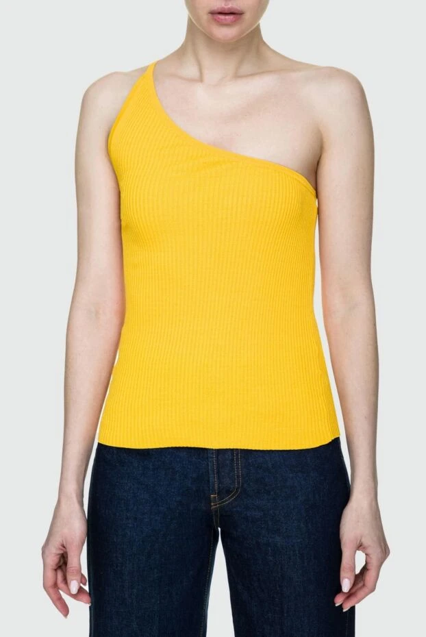 Erika Cavallini топ из вискозы и полиамида желтый женский 157636 - фото 3