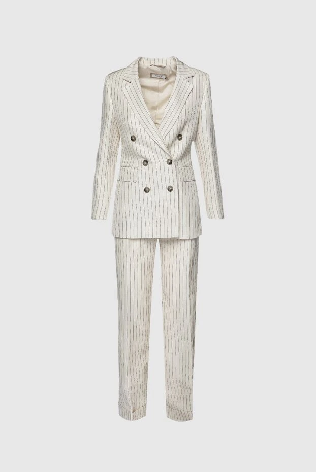 Peserico woman white women's trouser suit made of linen and viscose купить с ценами и фото 157646 - photo 1