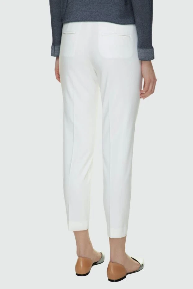 Peserico әйелдерге арналған ақ мақта және вискозды шалбар 157657 - фото 3