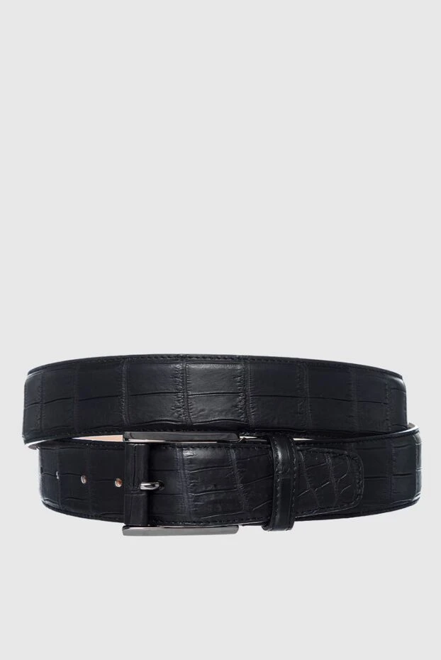 Cesare di Napoli man black crocodile leather belt for men купить с ценами и фото 157661 - photo 1