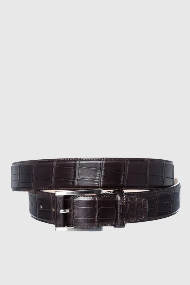 Cesare di Napoli man brown crocodile leather belt for men купить с ценами и фото 157662 - photo 1