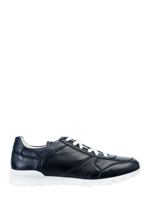 Kiton man black leather sneakers for men купить с ценами и фото 157687 - photo 1