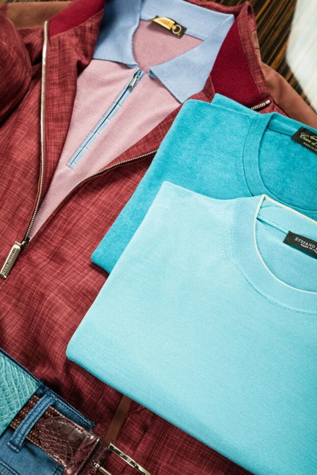 Stefano Ricci джемпер с коротким рукавом из шелка зеленый мужской 157697 - фото 2