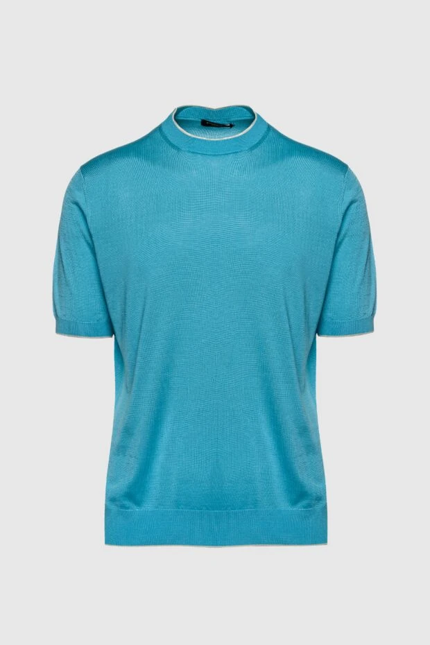 Stefano Ricci джемпер с коротким рукавом из шелка зеленый мужской 157697 - фото 1