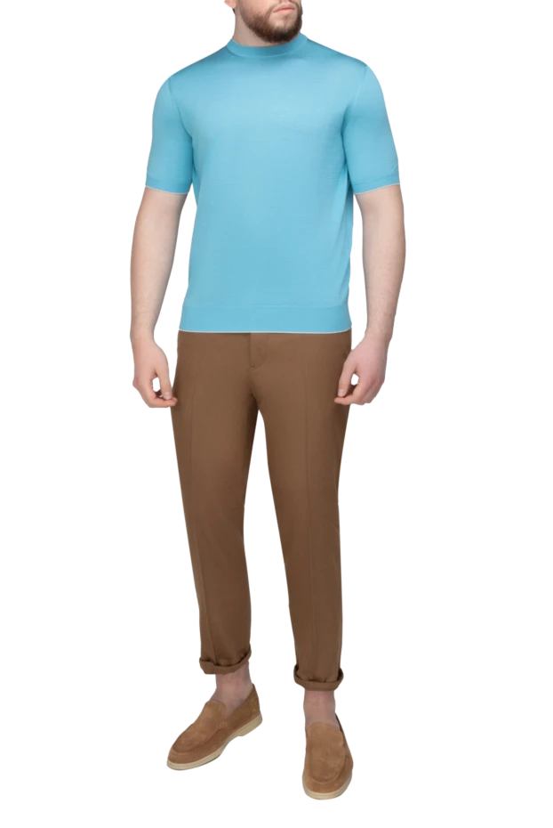 Stefano Ricci джемпер с коротким рукавом из шелка зеленый мужской 157697 - фото 2