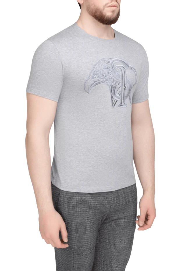 Stefano Ricci футболка из хлопка и модала серая мужская 157705 - фото 3