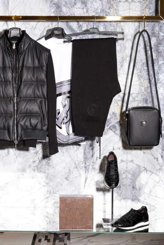 Stefano Ricci костюм спортивный мужской из хлопка черный 157708 - фото 2