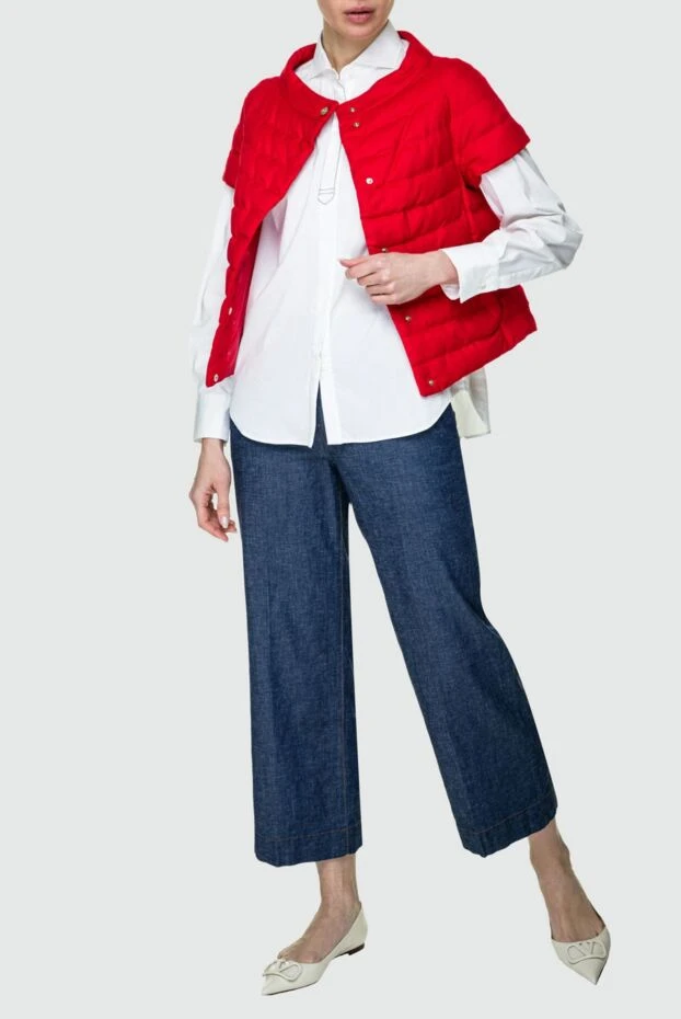 Herno woman cashmere down vest red for women купить с ценами и фото 157773 - photo 2