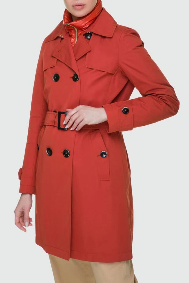 Herno плащ из хлопка и полиамида оранжевый женский 157777 - фото 3