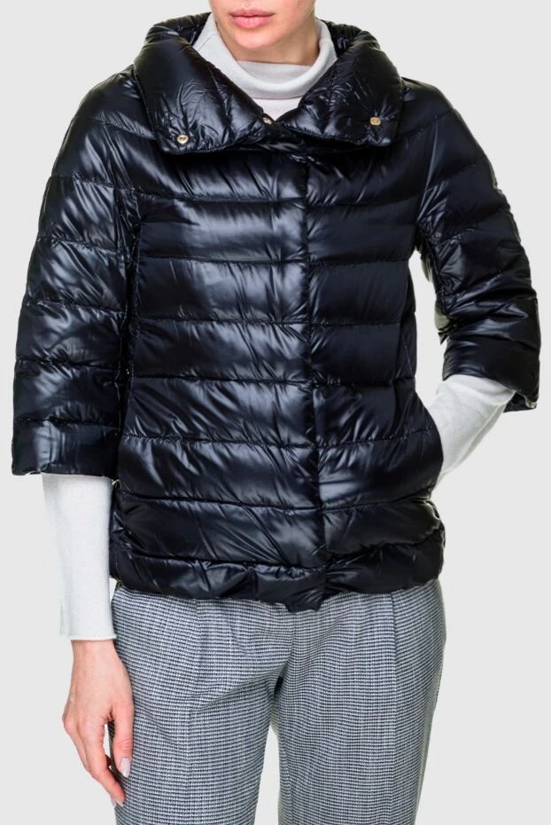 Herno женский пуховик стёганый с высоким воротником и укорочённым рукавом
 157797 - фото 3