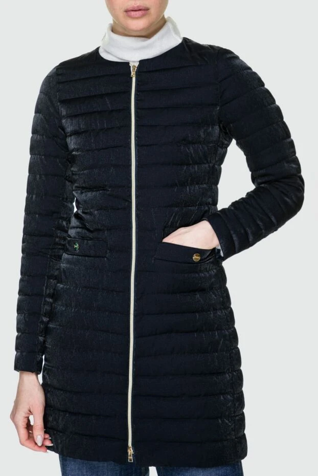 Herno куртка из хлопка и полиамида синяя женская 157819 - фото 3