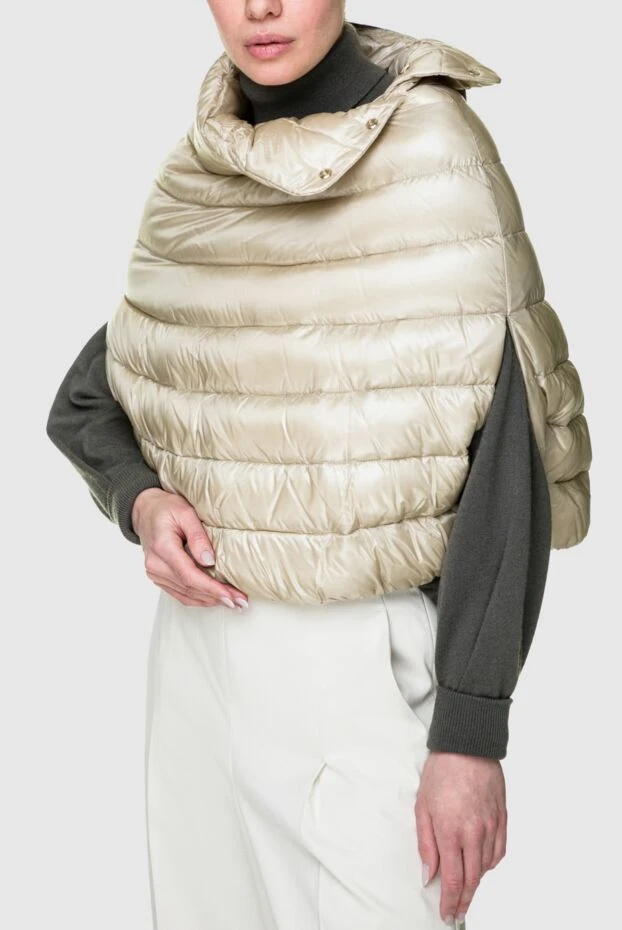 Herno накидка из полиамида желтая женская 157856 - фото 3