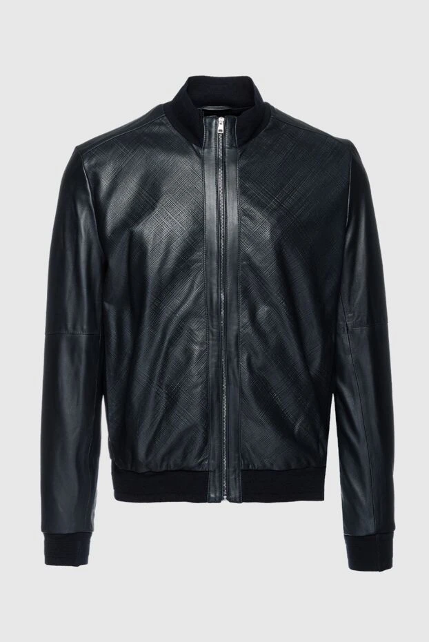 Cesare di Napoli man black leather jacket for men купить с ценами и фото 157871 - photo 1