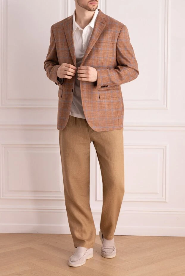 Lubiam man brown jacket for men купить с ценами и фото 157879 - photo 2