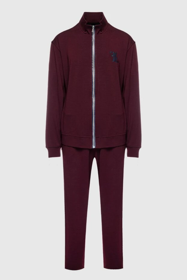 Billionaire man men's sports suit made of wool, silk and polyamide, burgundy купить с ценами и фото 157893 - photo 1