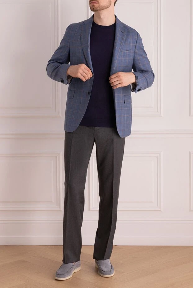 Tombolini man blue wool jacket for men купить с ценами и фото 157928 - photo 2