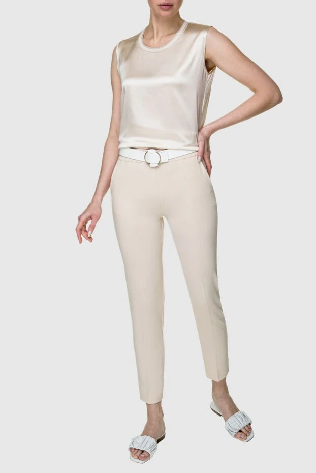 D.Exterior woman beige polyester trousers for women купить с ценами и фото 157933 - photo 2