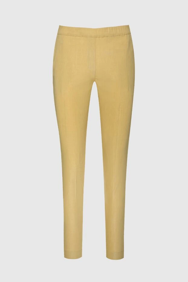 D.Exterior woman yellow linen and elastane trousers for women купить с ценами и фото 157948 - photo 1