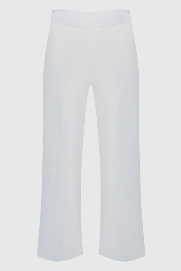 D.Exterior woman white linen and elastane trousers for women купить с ценами и фото 157956 - photo 1