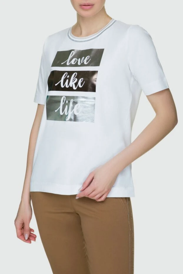 D.Exterior женская футболка белая с серой надписью 157978 - фото 3