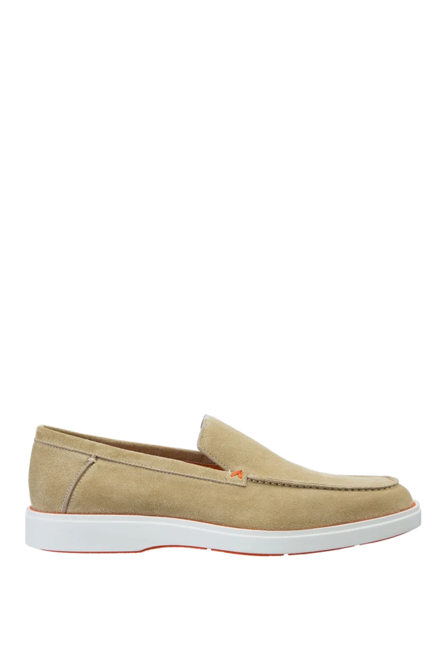 Santoni man beige suede loafers for men купить с ценами и фото 157995 - photo 1