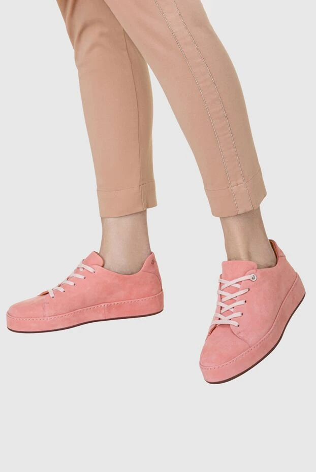 Loro Piana woman pink suede sneakers for women купить с ценами и фото 157999 - photo 2