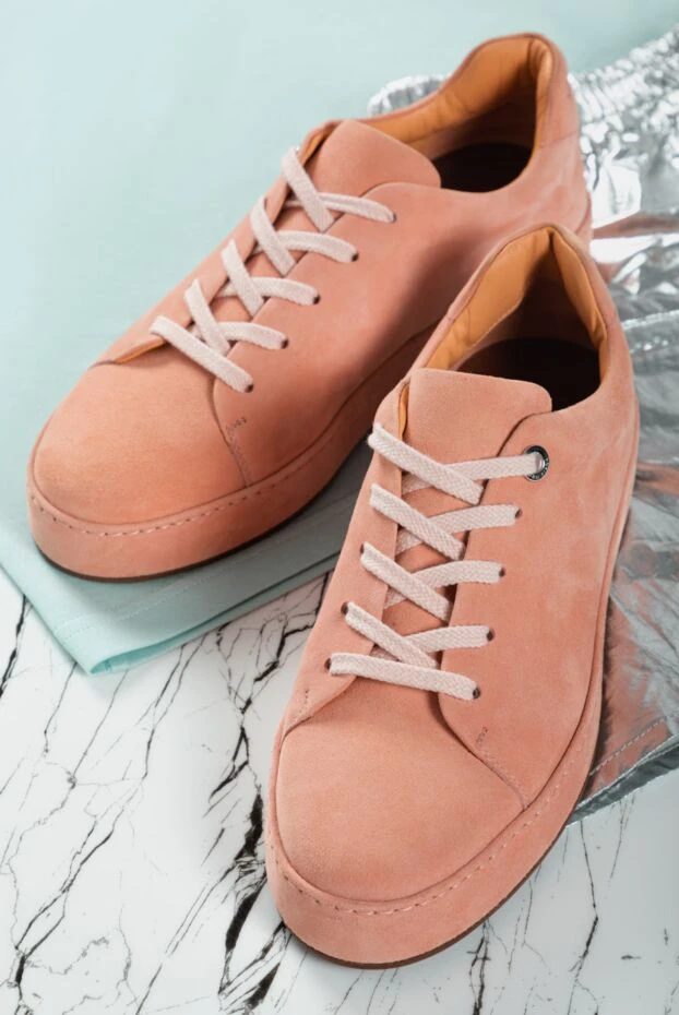 Loro Piana кеды женские замшевые с логотипом розовые 157999 - фото 2