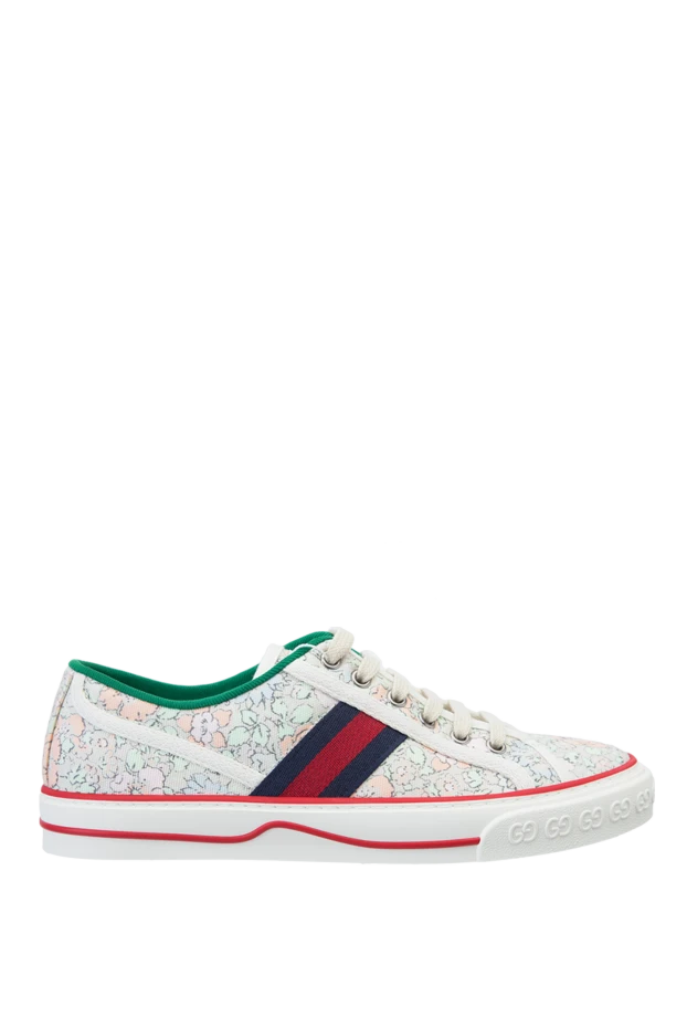 Gucci woman white canvas sneakers for women купить с ценами и фото 158004 - photo 1