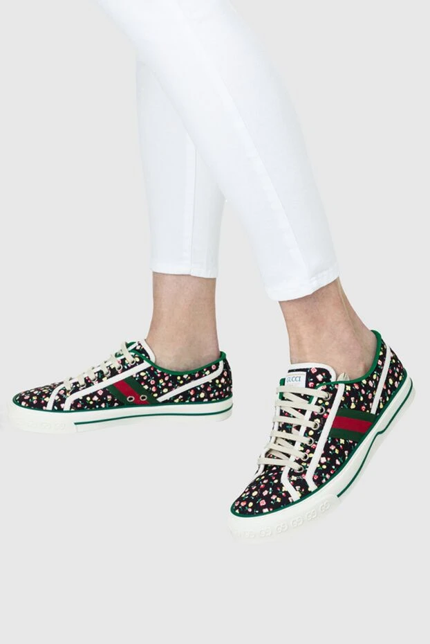 Gucci woman black canvas sneakers for women купить с ценами и фото 158005 - photo 2