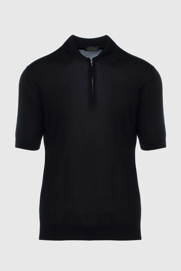 Cesare di Napoli man black silk polo for men купить с ценами и фото 158060 - photo 1