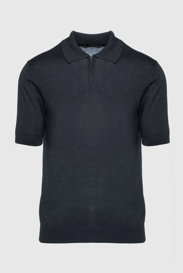 Cesare di Napoli man black silk polo for men купить с ценами и фото 158070 - photo 1