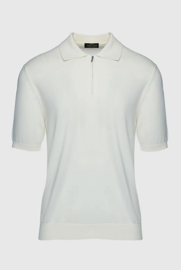 Cesare di Napoli man cotton polo white for men купить с ценами и фото 158080 - photo 1