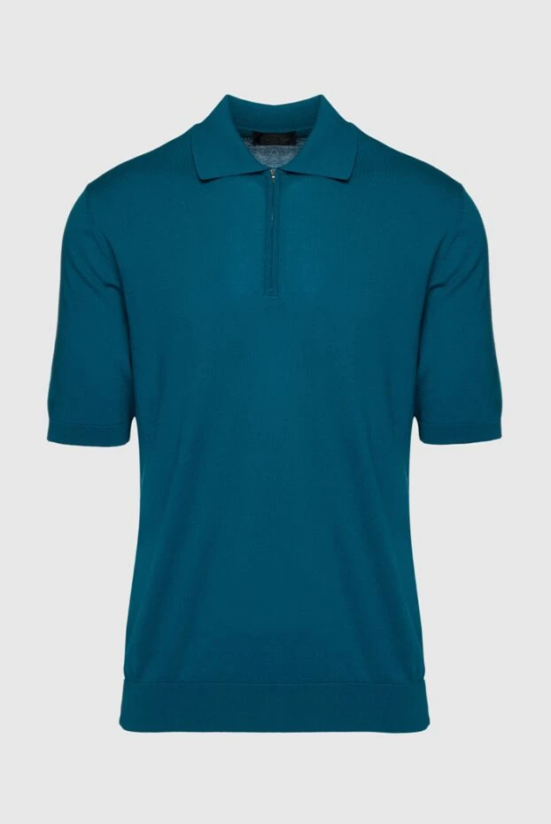 Cesare di Napoli man cotton polo green for men купить с ценами и фото 158083 - photo 1