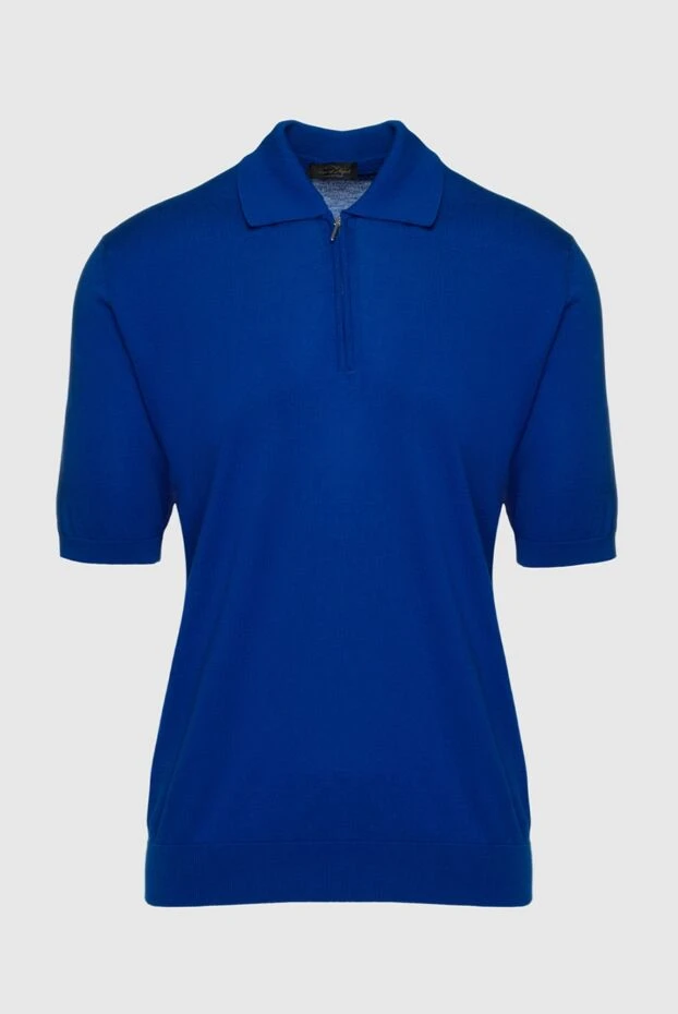 Cesare di Napoli man cotton polo blue for men купить с ценами и фото 158085 - photo 1