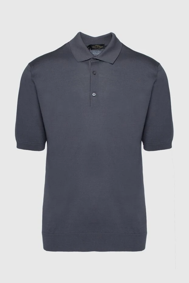 Cesare di Napoli man cotton and silk polo gray for men купить с ценами и фото 158101 - photo 1