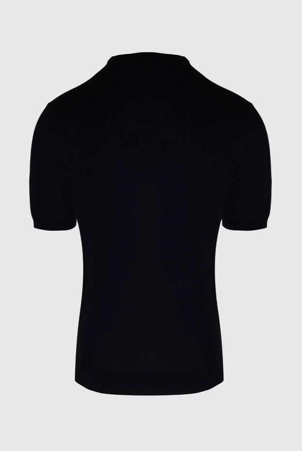 Cesare di Napoli man silk short sleeve jumper black for men купить с ценами и фото 158113 - photo 2