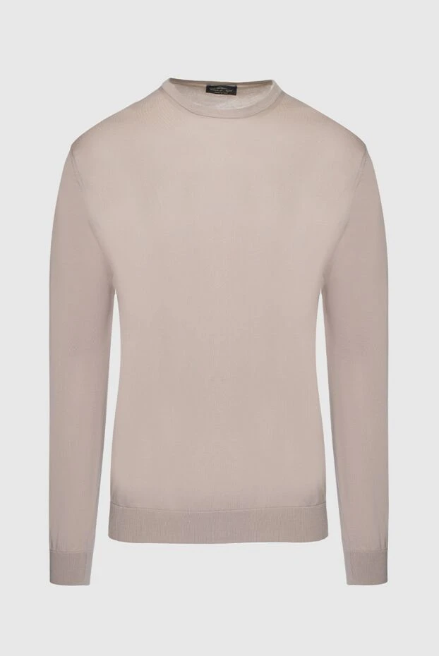 Cesare di Napoli man cotton jumper beige for men купить с ценами и фото 158140 - photo 1