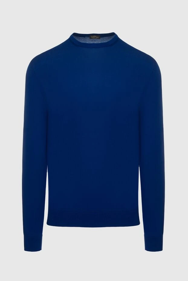 Cesare di Napoli man cotton jumper blue for men купить с ценами и фото 158142 - photo 1