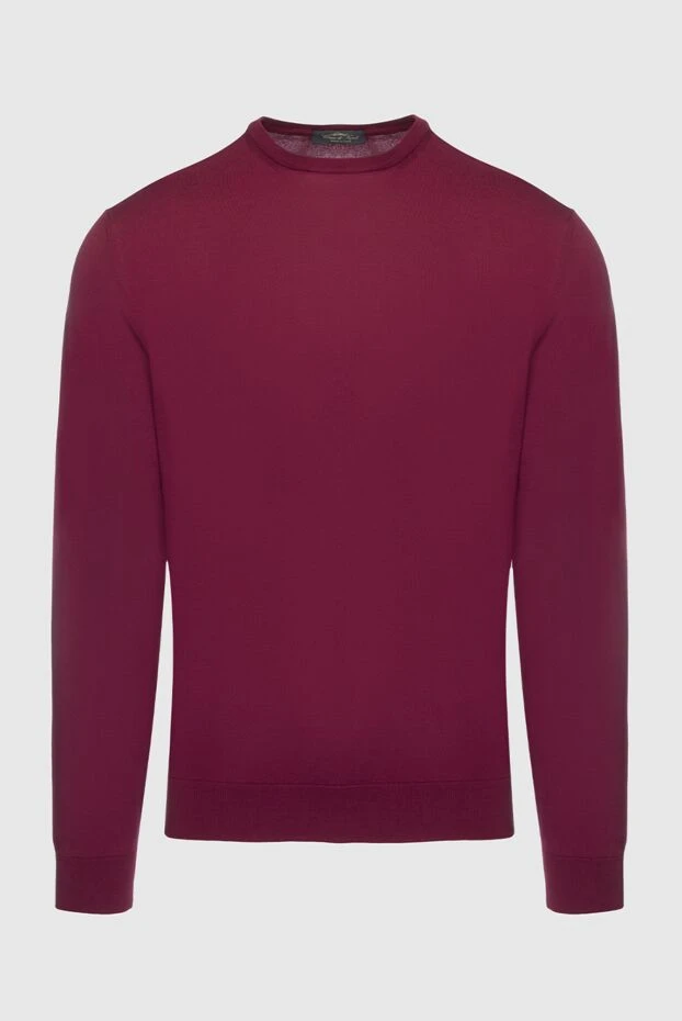 Cesare di Napoli man cotton jumper burgundy for men купить с ценами и фото 158144 - photo 1