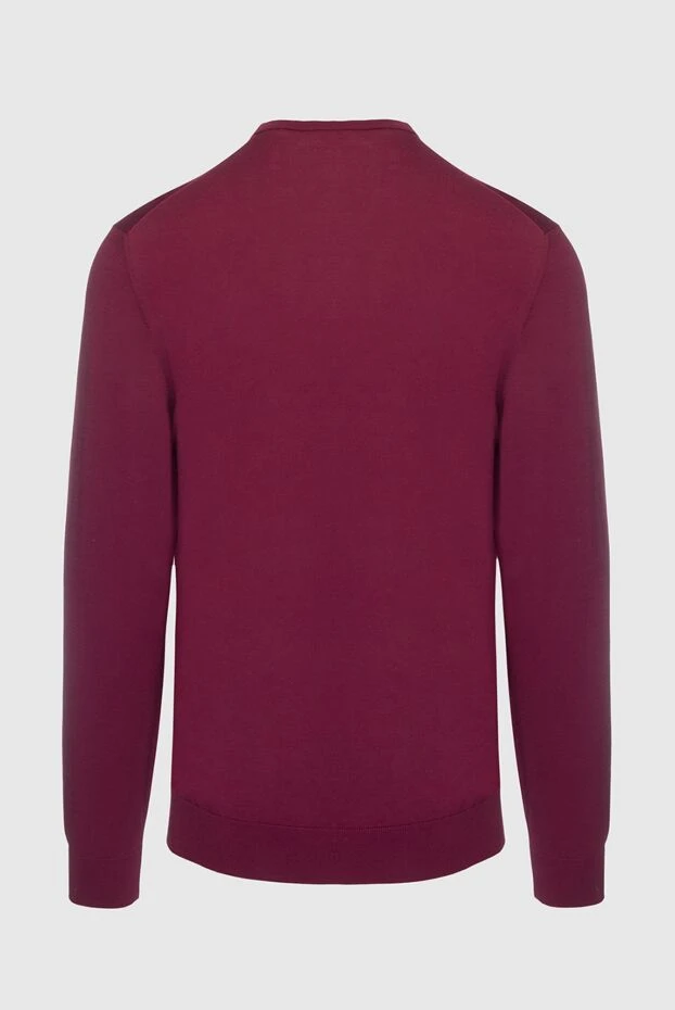 Cesare di Napoli man cotton jumper burgundy for men купить с ценами и фото 158144 - photo 2