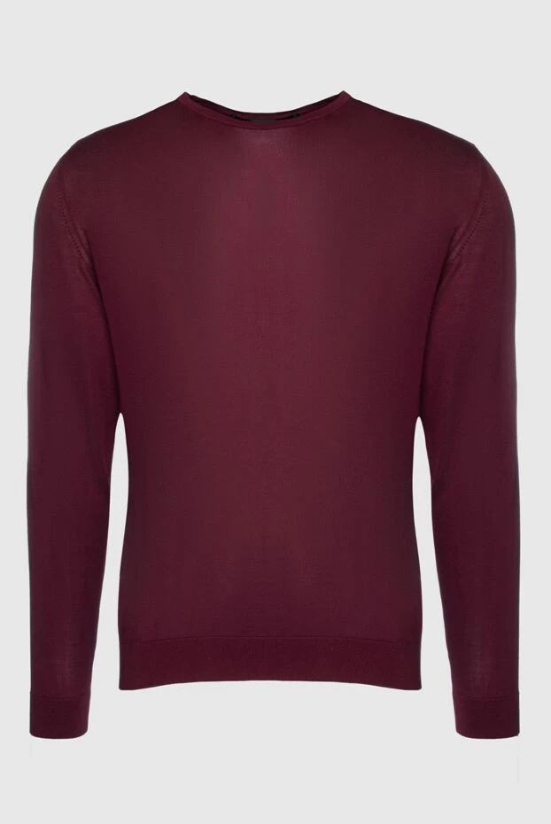 Cesare di Napoli man silk jumper burgundy for men купить с ценами и фото 158171 - photo 1