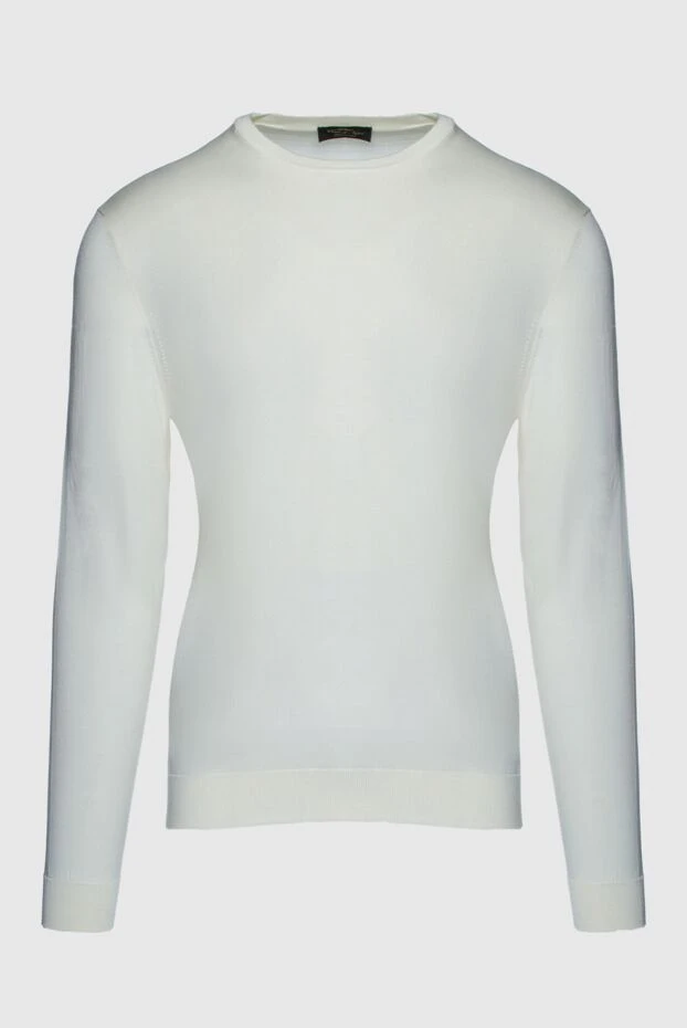 Cesare di Napoli man white silk jumper for men купить с ценами и фото 158175 - photo 1