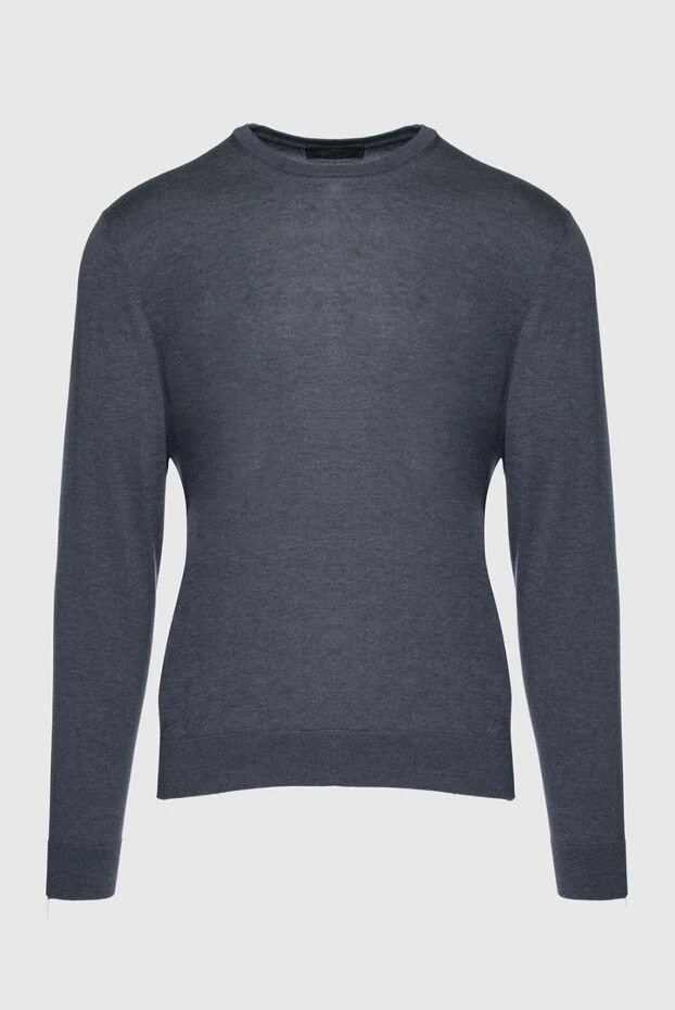 Cesare di Napoli man silk and cotton jumper gray for men купить с ценами и фото 158177 - photo 1