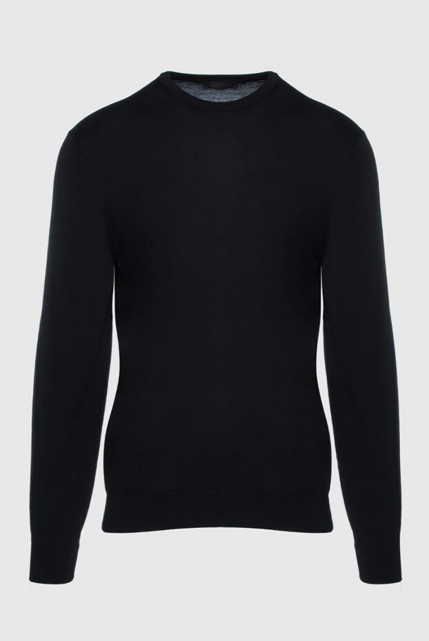 Cesare di Napoli man black silk and cotton jumper for men купить с ценами и фото 158178 - photo 1