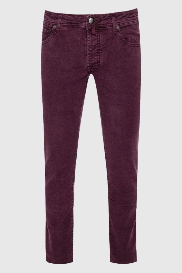 Jacob Cohen man cotton jeans burgundy for men купить с ценами и фото 158206 - photo 1