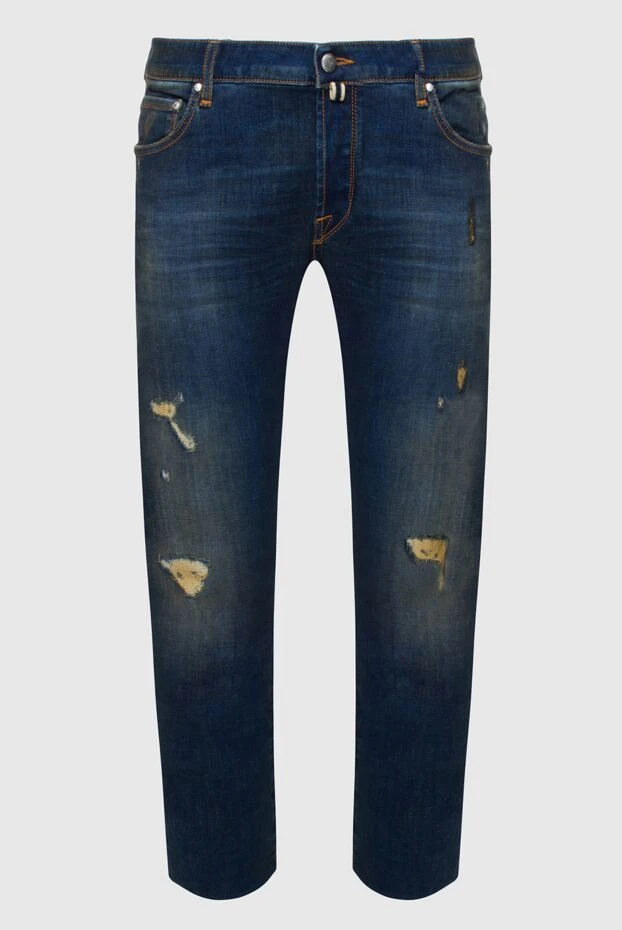 Jacob Cohen man blue cotton jeans for men купить с ценами и фото 158207 - photo 1